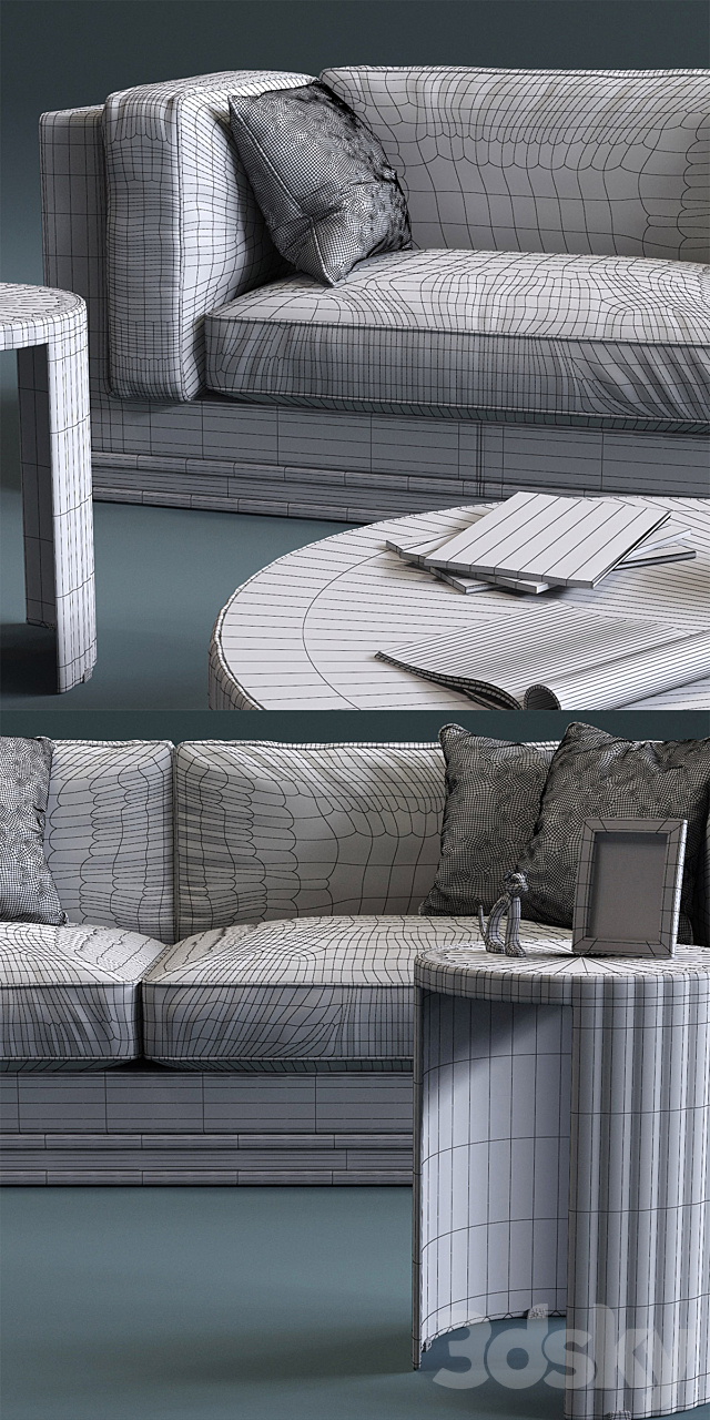 Fratelli Longhi MASON 3-Seates Sofa 3DSMax File - thumbnail 3