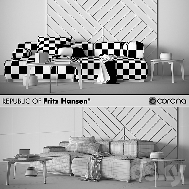 Fritz Hansen_3555_Join_Alphabet 3DSMax File - thumbnail 3