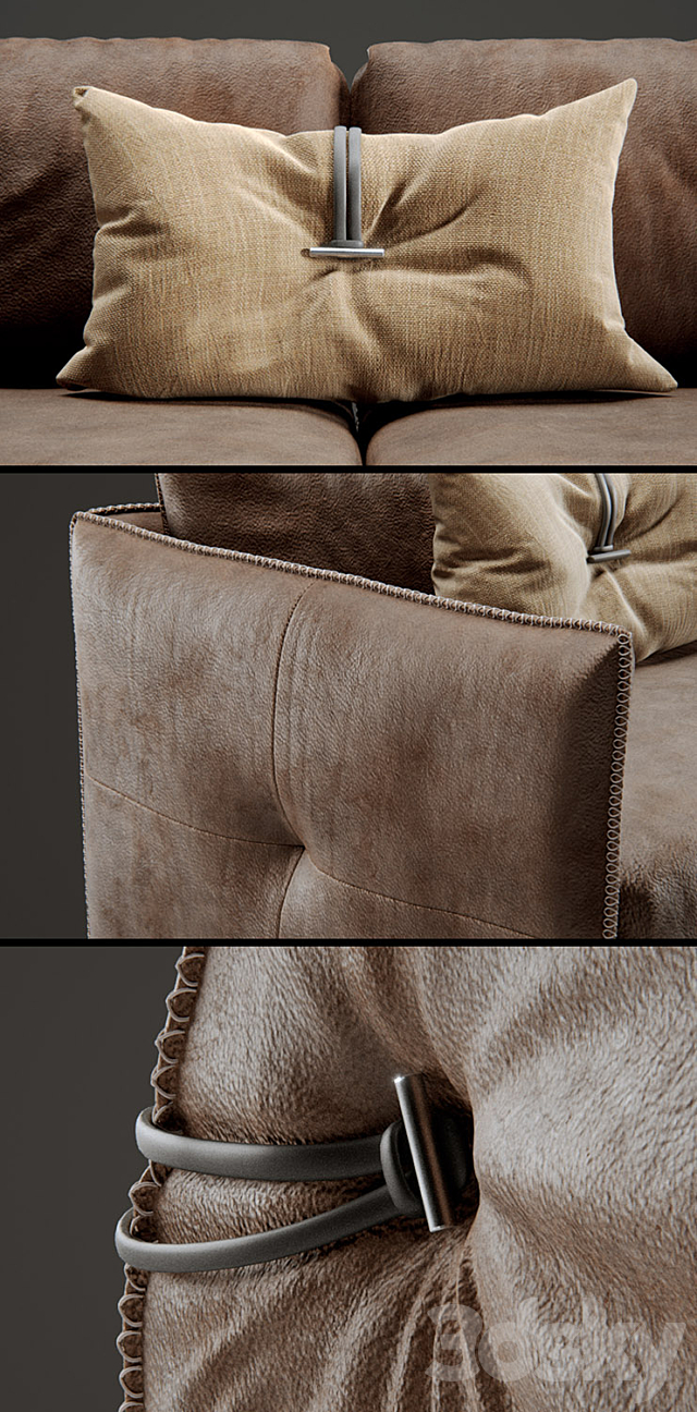 GAMMA Alfred sofa and Charlotte chair 3DSMax File - thumbnail 2