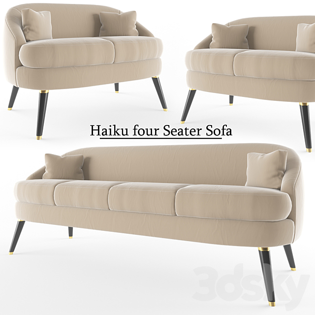 Haiku Four Seater Sofa 3DSMax File - thumbnail 1