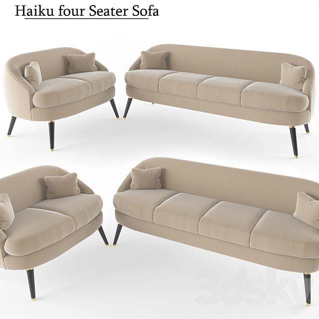 Haiku Four Seater Sofa 3DSMax File - thumbnail 2