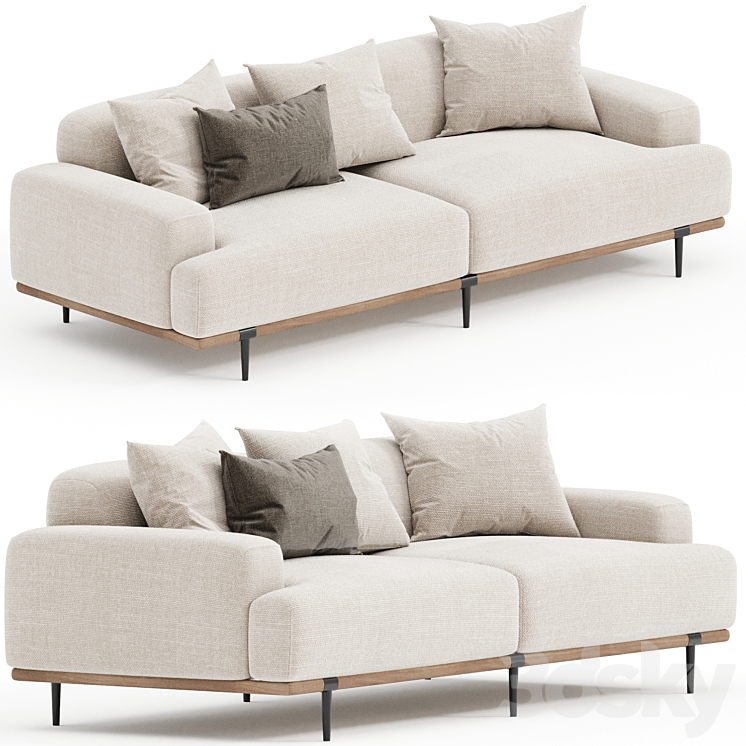 Hastings Sofa 97 Irving Flax 3DS Max Model - thumbnail 1