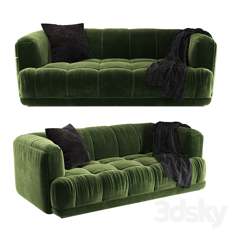 Hay Quilton Sofa 3DS Max Model - thumbnail 1