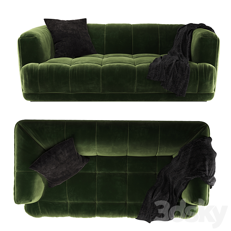 Hay Quilton Sofa 3DS Max Model - thumbnail 2