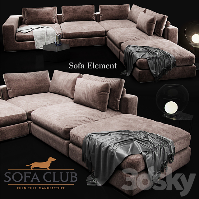 Heating Element Sofa Club 3DSMax File - thumbnail 2