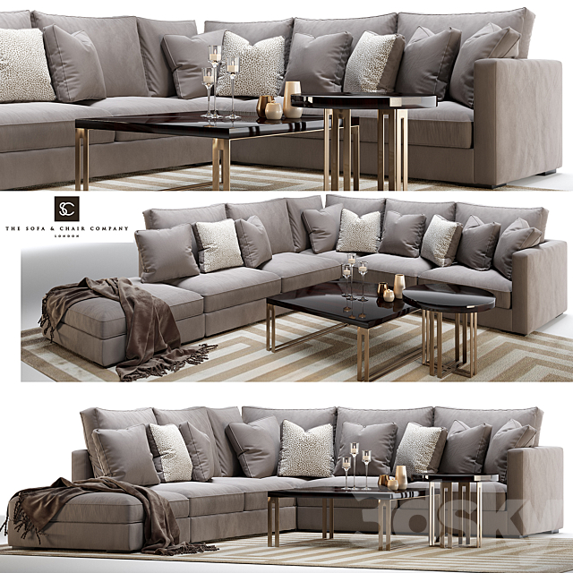 Henley modular sofa and side _ coffee table 3DSMax File - thumbnail 1