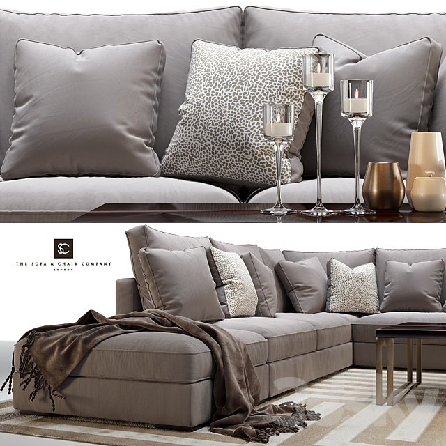 Henley modular sofa and side _ coffee table 3DSMax File - thumbnail 2