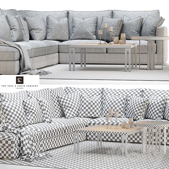 Henley modular sofa and side _ coffee table 3DSMax File - thumbnail 3