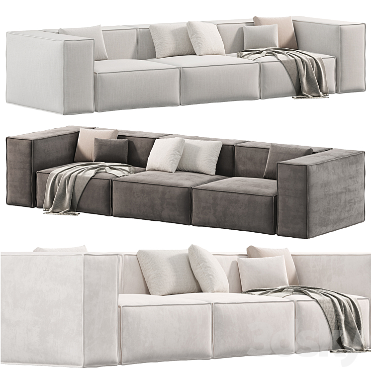 Heureux Corner Sofa by atmacha 2 sofas 3DS Max Model - thumbnail 1