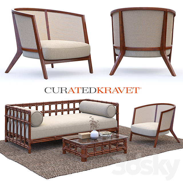 HICKS DAY BED 3ds Max - thumbnail 1