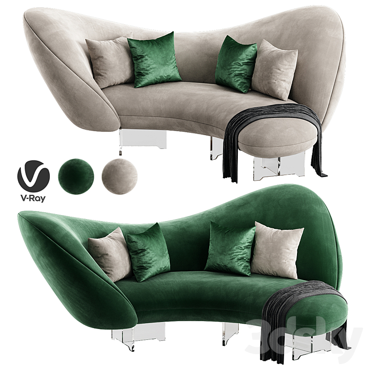 Hindsight Sofa 3DS Max Model - thumbnail 1