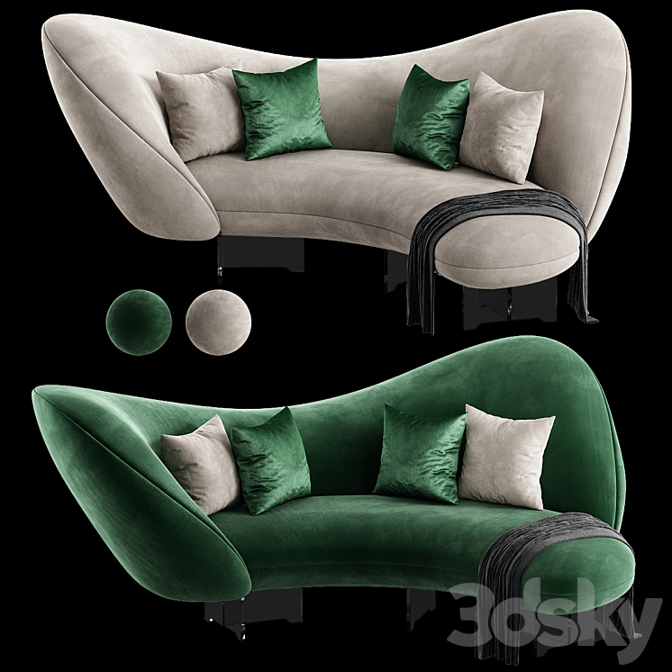 Hindsight Sofa 3DS Max Model - thumbnail 2