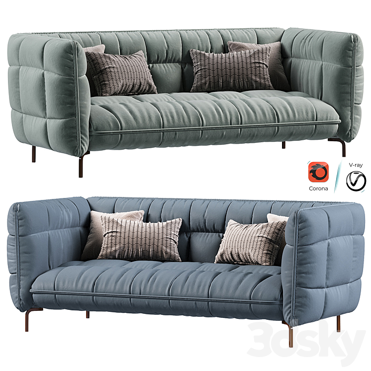 Husk Sofa 3DS Max Model - thumbnail 1