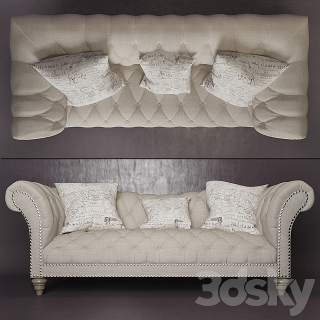 Hutton Sofa by Emerald Home Furnishings 3DS Max Model - thumbnail 2