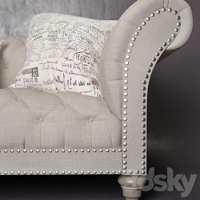 Hutton Sofa by Emerald Home Furnishings 3DS Max Model - thumbnail 3