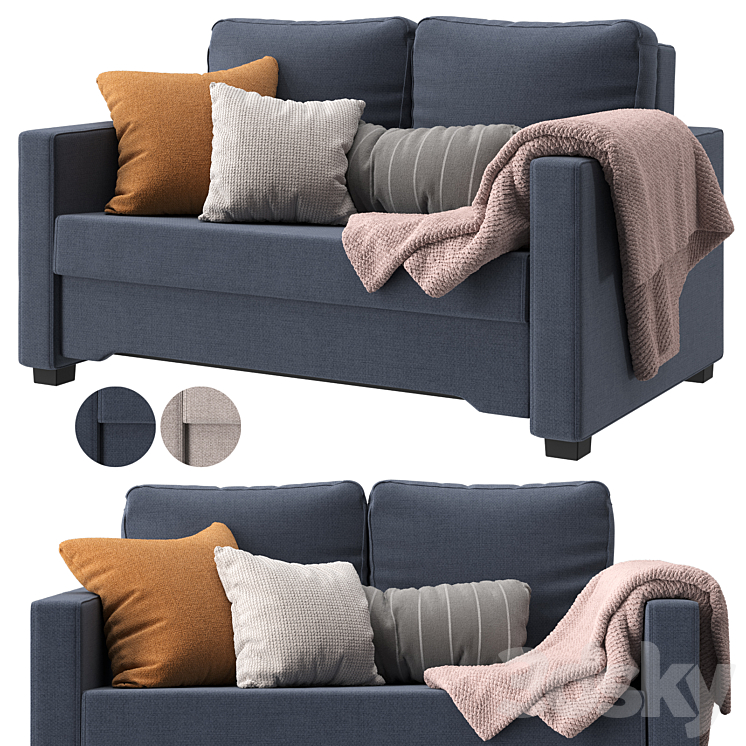 IKEA BACKSEDA 2-seater sofa bed 2 colors 3DS Max - thumbnail 1