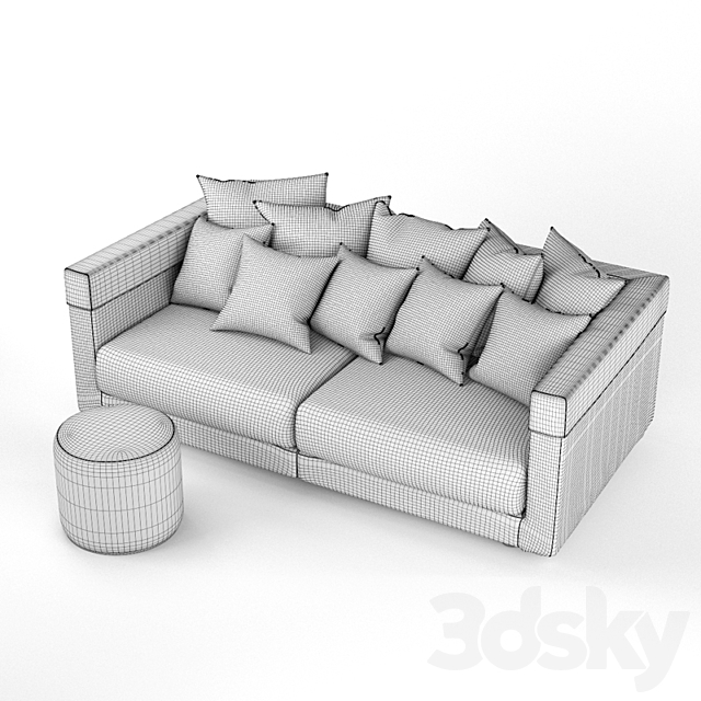 IKEA STOCKHOLM sofa 2017 3DSMax File - thumbnail 3