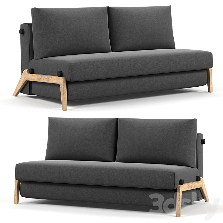 Innovation Living ILB 500 160 Sofa Bed Lacquered Oak 3DS Max Model - thumbnail 1