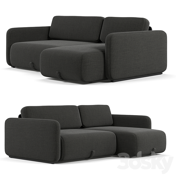 Innovation Living Vogan Lounger Sofa Bed 3DS Max Model - thumbnail 3