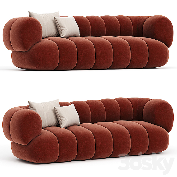 Intermede Sofa 3 Seater by Roche Bobois 3DS Max Model - thumbnail 1