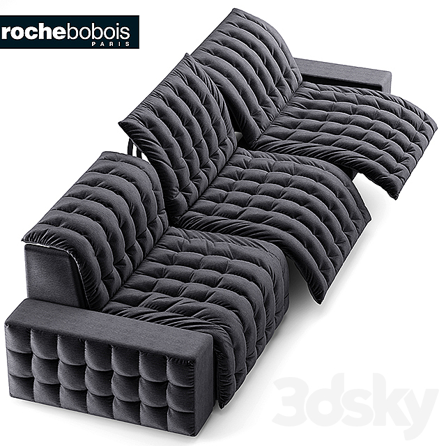 INTERVIEW LARGE sofa 3-SEAT SOFA Roche Bobois 3DS Max Model - thumbnail 2