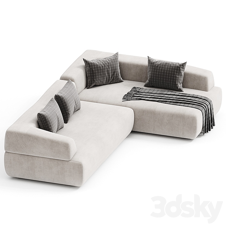 ITALO | Sofa with chaise longue By Minimomassimo 3DS Max Model - thumbnail 2