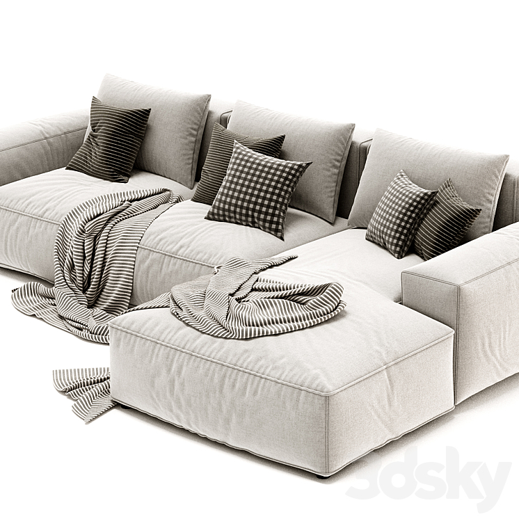 Jesse Daniel Chaise Longue Sofa 3DS Max Model - thumbnail 2