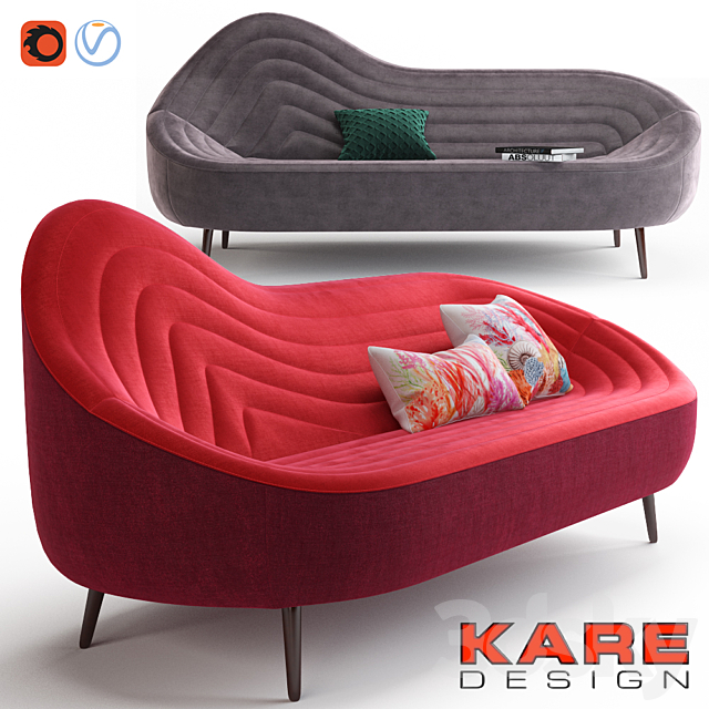 Kare Design Sofa Isobar 3DSMax File - thumbnail 1