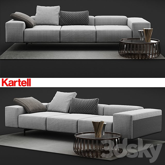 Kartell Largo Sofa 3DSMax File - thumbnail 1