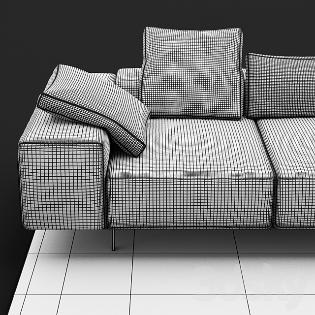 Kartell Largo Sofa 3DSMax File - thumbnail 2