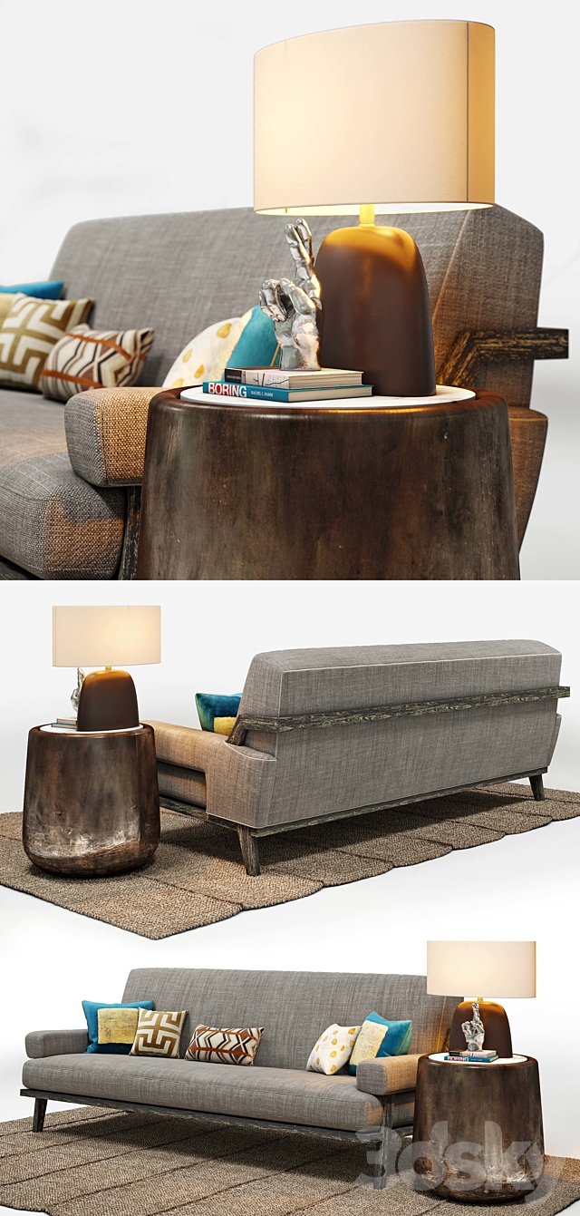 Kimberly Denman Cigar Sofa 3ds Max - thumbnail 2