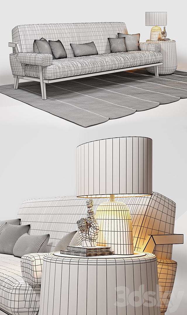 Kimberly Denman Cigar Sofa 3ds Max - thumbnail 3