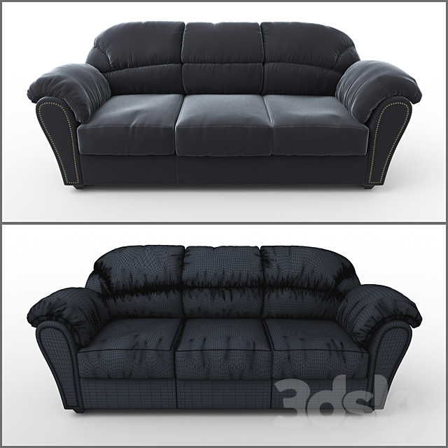 Kinlock Charcoal Sofa 3DSMax File - thumbnail 3