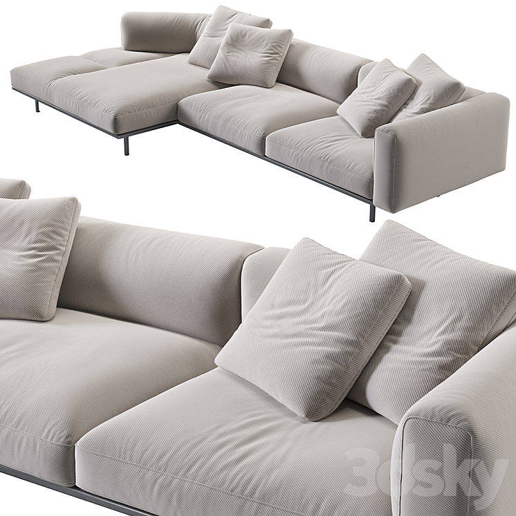 Knoll Matic Sofa 2 3DS Max Model - thumbnail 1