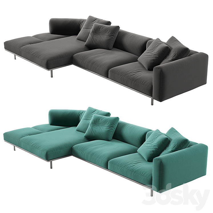 Knoll Matic Sofa 2 3DS Max Model - thumbnail 2