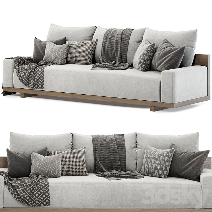 kobe sofa by coco republic 3DS Max Model - thumbnail 2