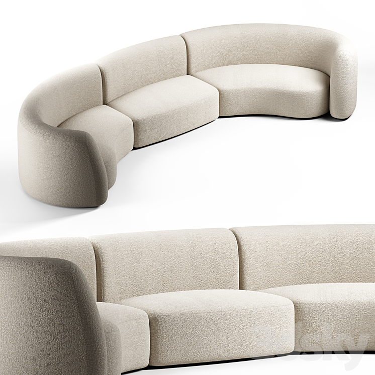 Kookudesign – OZE Modular Sofa #2 by Christophe Delcourt 3DS Max Model - thumbnail 1