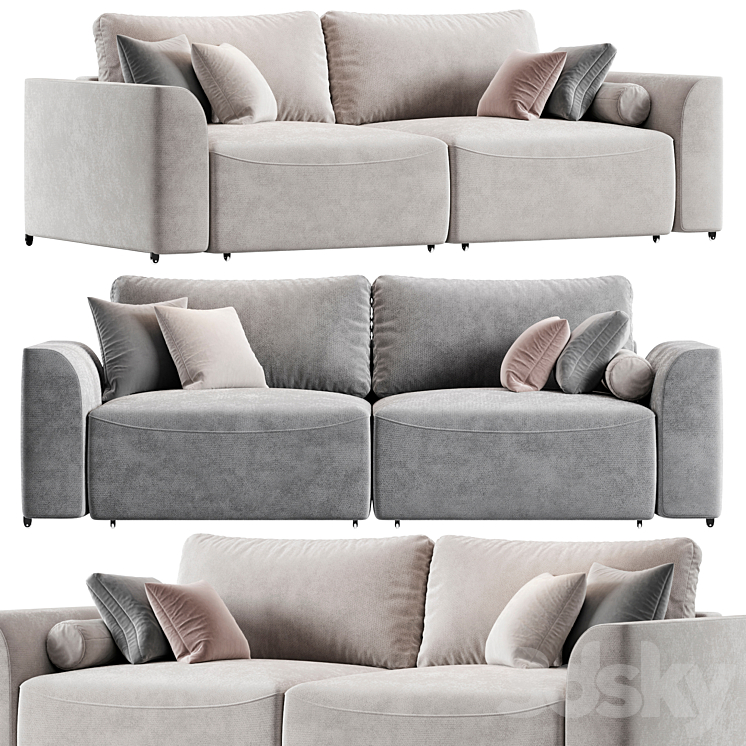 Kyron sofa 3DS Max Model - thumbnail 1