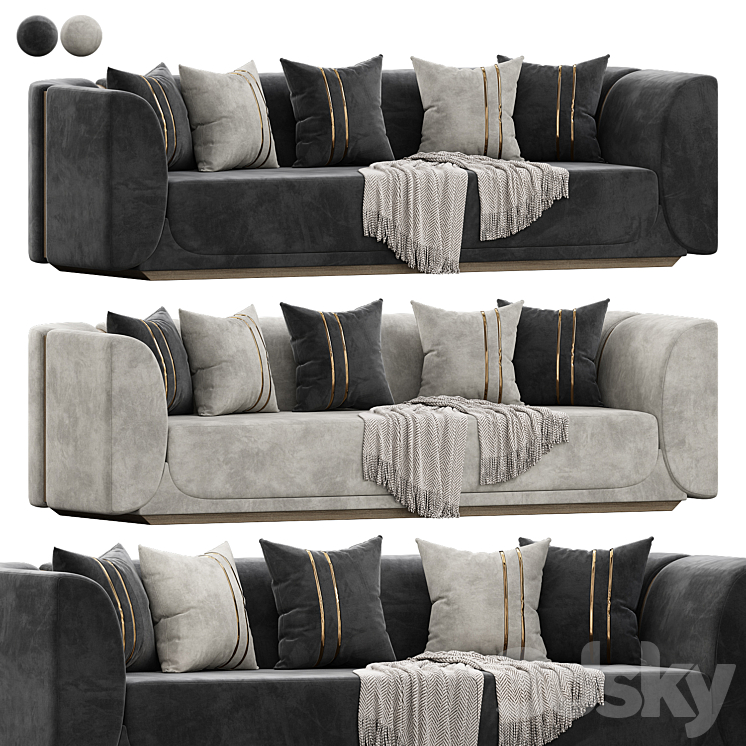 Laura Sofa by Private Label 3DS Max Model - thumbnail 2