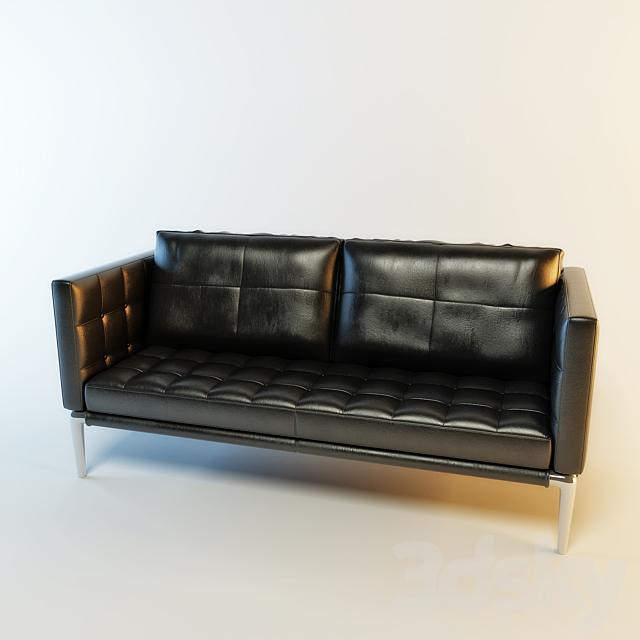 Leather sofa 3ds Max - thumbnail 1