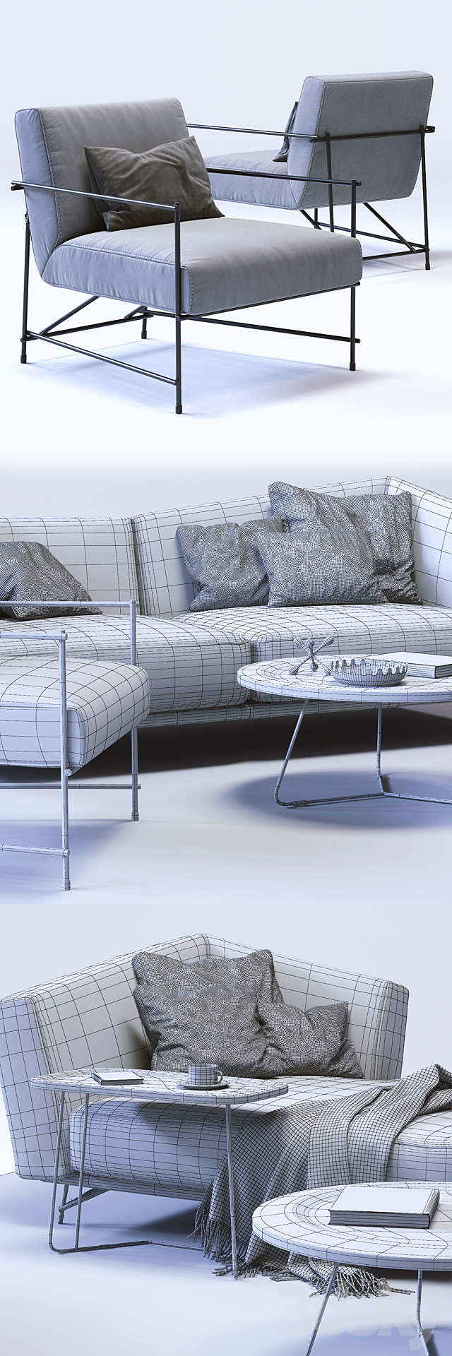 LENNOX Sofa and KYO Armchair 3DSMax File - thumbnail 3