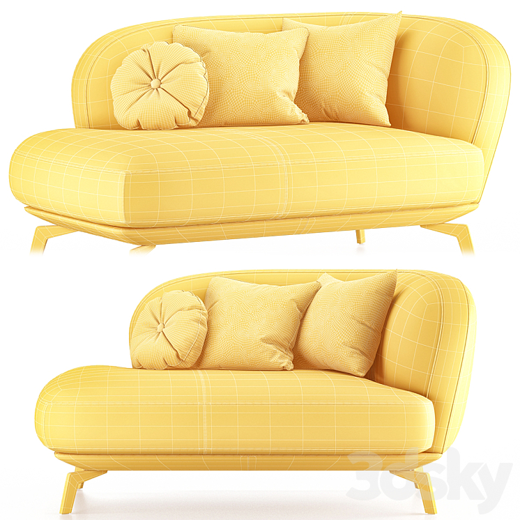 LEOLUX LX sofa 3DS Max Model - thumbnail 2