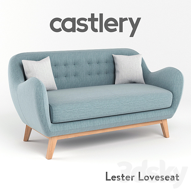 Lester loveseat 3DSMax File - thumbnail 1