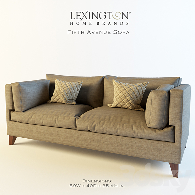 Lexington_Fifth Avenue Sofa 3DS Max Model - thumbnail 1