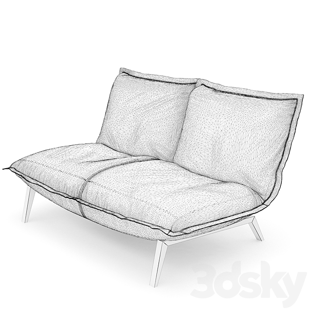 Ligne Roset CALIN sofa 3DS Max Model - thumbnail 2