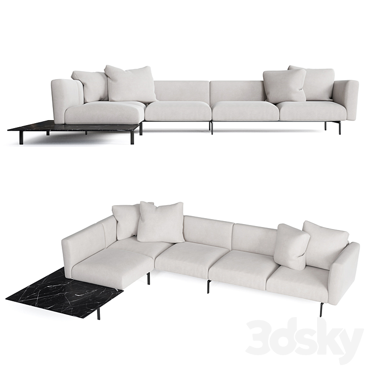 Lissoni Avio Sofa System by Knoll International 3DS Max - thumbnail 1