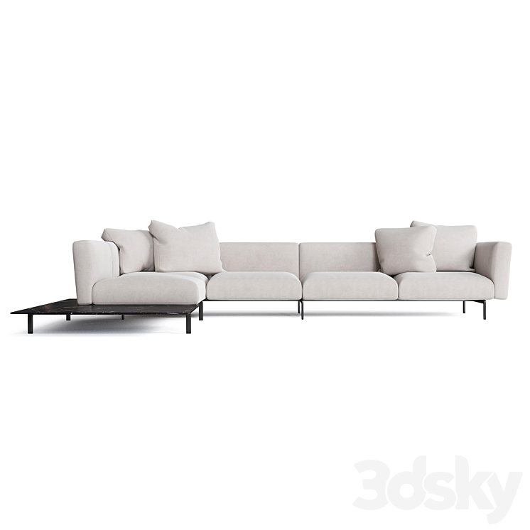 Lissoni Avio Sofa System by Knoll International 3DS Max - thumbnail 2