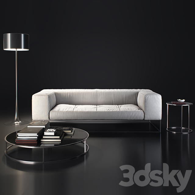 Living divani ile club sofa 3DSMax File - thumbnail 1