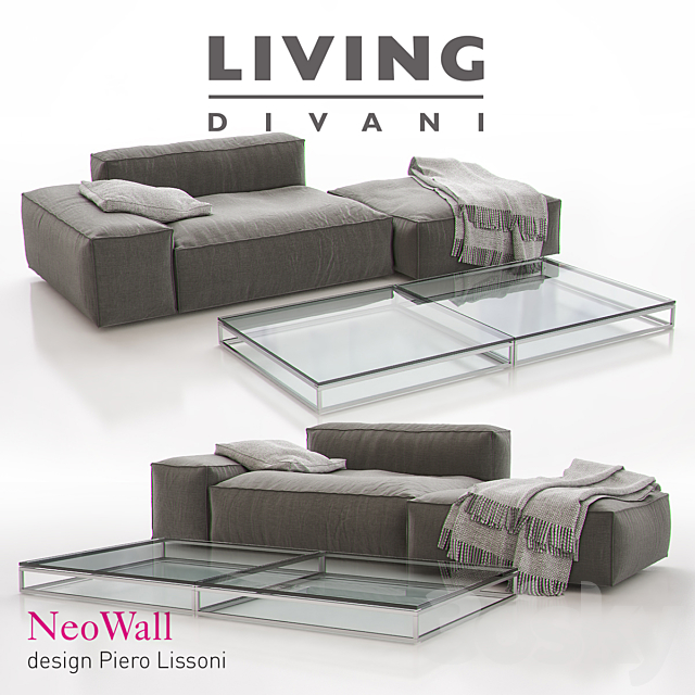 LIVING DIVANI – NEOWALL Sofa Composition II 3DSMax File - thumbnail 2