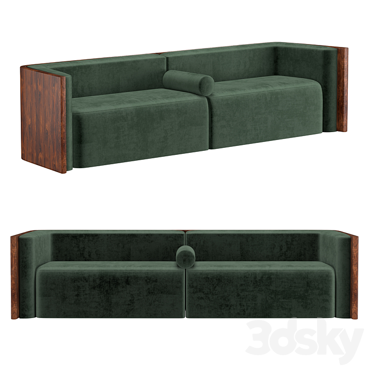 Lobby sofa Evgeniya 3DS Max Model - thumbnail 1